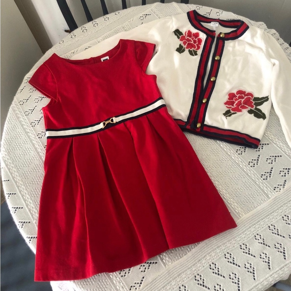 Dress and cardigan